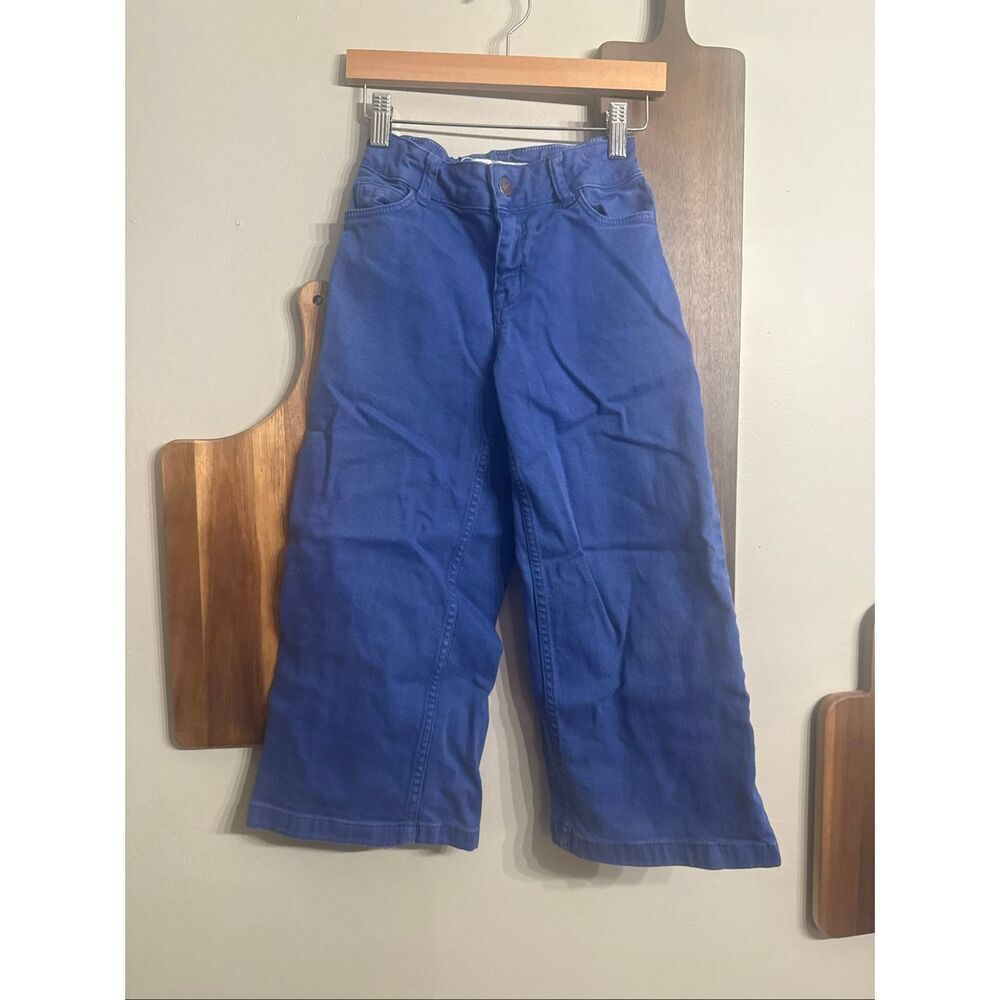 Mini Boden Marine Blue Denim Cotton Blend Wide Leg Jeans Medium Wash Size 6